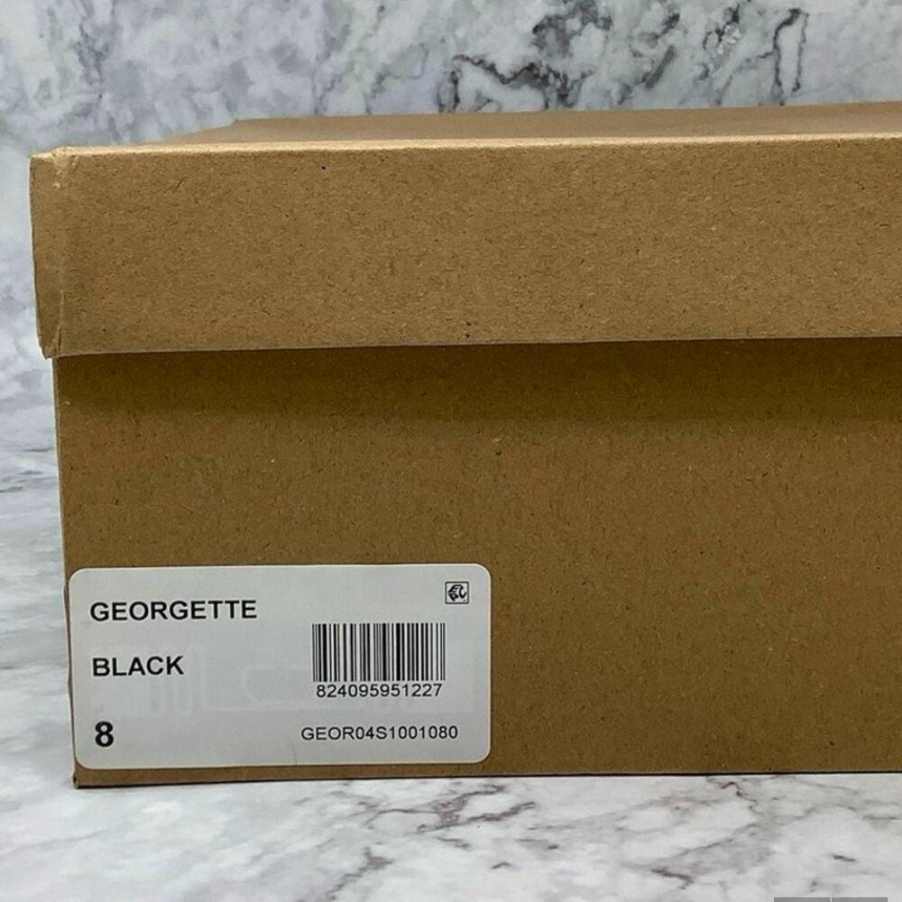 Steve Madden Size 8 M Black Georgette Over The Knee Boots Block Heels P1-25 - Picture 8 of 9